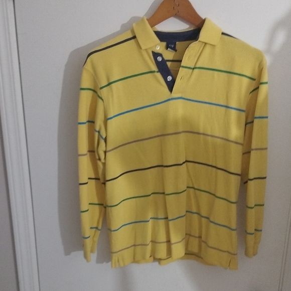 GAP Kids Yellow Striped Polo Shirt..(Boys(14-16) - Picture 1 of 6